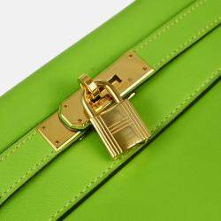 Hermes Apple Green Gulliver Kelly 28 Retourne 2way Handbag