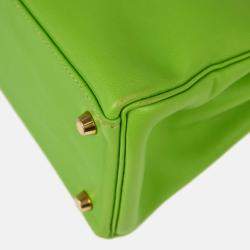 Hermes Apple Green Gulliver Kelly 28 Retourne 2way Handbag