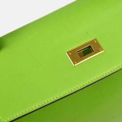 Hermes Apple Green Gulliver Kelly 28 Retourne 2way Handbag