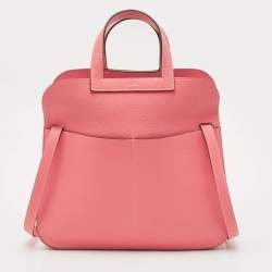 Pre Owned Hermès Rose Azalee Taurillon Clemence Leather Halzan 31 Bag