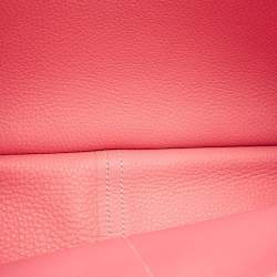 Pre Owned Hermès Rose Azalee Taurillon Clemence Leather Halzan 31 Bag