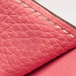 Pre Owned Hermès Rose Azalee Taurillon Clemence Leather Halzan 31 Bag