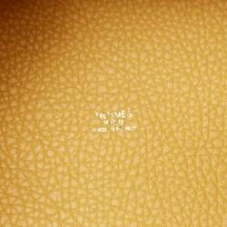 Hermes Jaune Ambre Taurillon Clemence Leather Picotin Lock 22 Bag