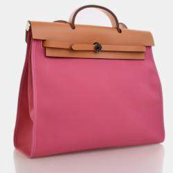 Hermes Rose Pourpre Toile Militaire Herbag Zip 31