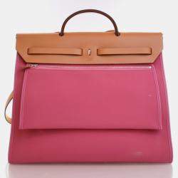 Hermes Rose Pourpre Toile Militaire Herbag Zip 31