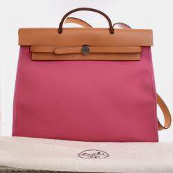Hermes Rose Pourpre Toile Militaire Herbag Zip 31