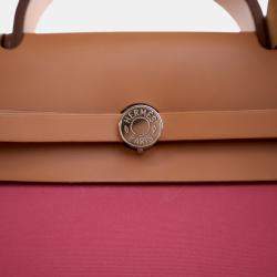 Hermes Rose Pourpre Toile Militaire Herbag Zip 31