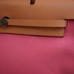 Hermes Rose Pourpre Toile Militaire Herbag Zip 31