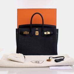 Hermes Birkin 25 Black Togo  Bag