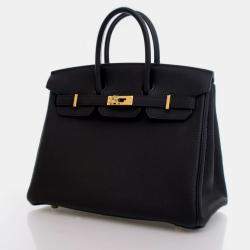 Hermes Birkin 25 Black Togo  Bag