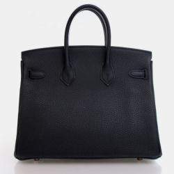 Hermes Birkin 25 Black Togo  Bag