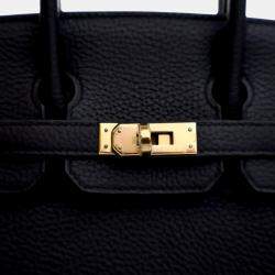 Hermes Birkin 25 Black Togo  Bag