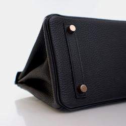 Hermes Birkin 25 Black Togo  Bag