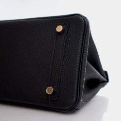 Hermes Birkin 25 Black Togo  Bag