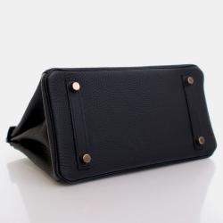 Hermes Birkin 25 Black Togo  Bag