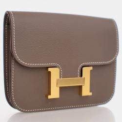 Hermes Constance Slim Etoupe Evercolor Wallet
