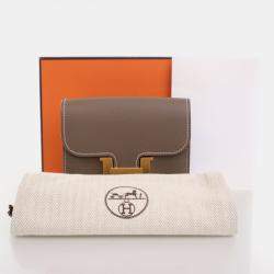 Hermes Constance Slim Etoupe Evercolor Wallet