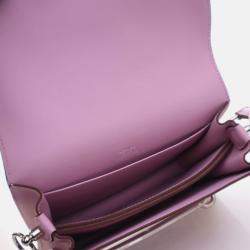 Hermes Roulis 18 Mini Mauve Sylvestre Swift Bag with Strap