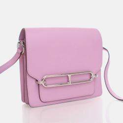 Hermes Roulis 18 Mini Mauve Sylvestre Swift Bag with Strap
