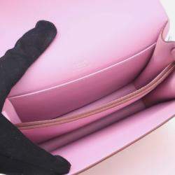 Hermes Roulis 18 Mini Mauve Sylvestre Swift Bag with Strap