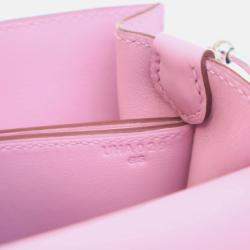 Hermes Roulis 18 Mini Mauve Sylvestre Swift Bag with Strap