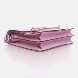 Hermes Roulis 18 Mini Mauve Sylvestre Swift Bag with Strap