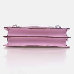 Hermes Roulis 18 Mini Mauve Sylvestre Swift Bag with Strap