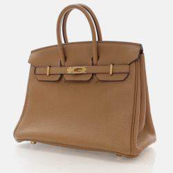 Hermes Birkin 25 Biscuit Togo Leather Bag