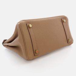 Hermes Birkin 25 Biscuit Togo Leather Bag
