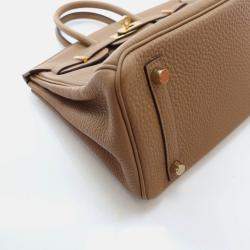 Hermes Birkin 25 Biscuit Togo Leather Bag