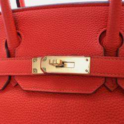 Hermes Birkin 30 Capucine Togo Leather Tote Bag