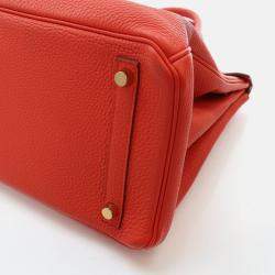 Hermes Birkin 30 Capucine Togo Leather Tote Bag