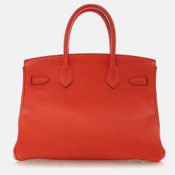 Hermes Birkin 30 Capucine Togo Leather Tote Bag