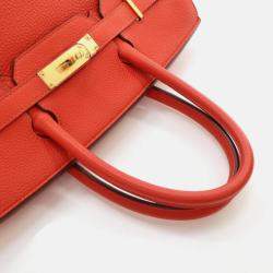 Hermes Birkin 30 Capucine Togo Leather Tote Bag