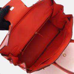Hermes Birkin 30 Capucine Togo Leather Tote Bag