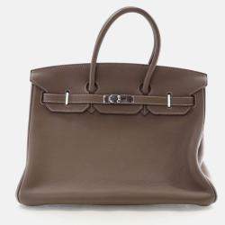 Hermes Birkin 35 Etoupe Togo Tote Bag