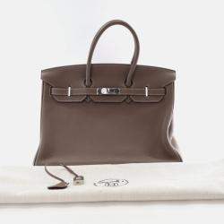 Hermes Birkin 35 Etoupe Togo Tote Bag