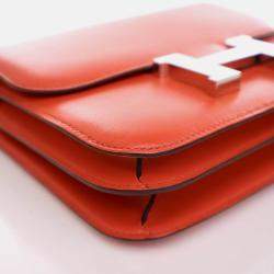 Hermes Mini Constance 18 Rouge Tomate Swift Bag