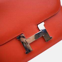 Hermes Mini Constance 18 Rouge Tomate Swift Bag