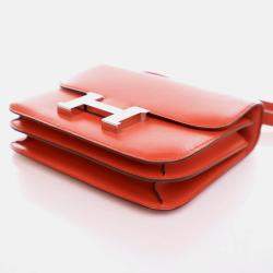 Hermes Mini Constance 18 Rouge Tomate Swift Bag