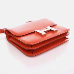 Hermes Mini Constance 18 Rouge Tomate Swift Bag