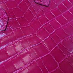  Hermes Birkin 25 Rose Mexico Niloticus Crocodile Tote Bag