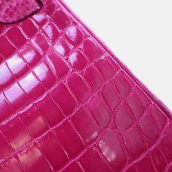  Hermes Birkin 25 Rose Mexico Niloticus Crocodile Tote Bag