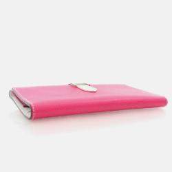Hermes Bearn Rose Tyrien/White Epsom Wallet