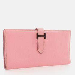 Hermes Bearn Pink Mysore Chevre Wallet