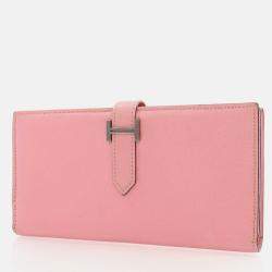 Hermes Bearn Pink Mysore Chevre Wallet