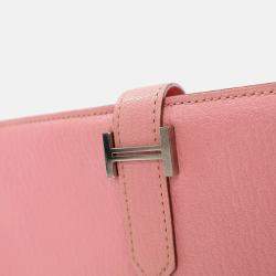 Hermes Bearn Pink Mysore Chevre Wallet