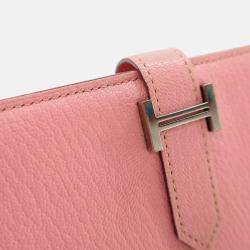 Hermes Bearn Pink Mysore Chevre Wallet