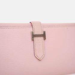 Hermes Bearn Rose Sakura Chevre Wallet