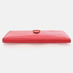 Hermes Bearn Red Epsom Trifold Wallet